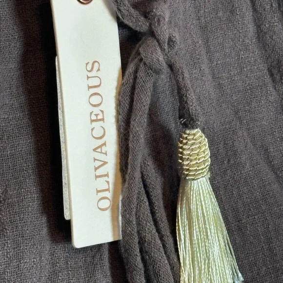 NWT Ruffle Hem Bohemian Drawstring Pants Lightweight 100% Cotton - Picture 4 of 8